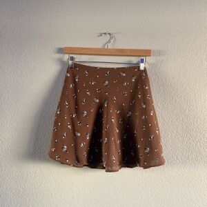 Floral Brown Skirt
